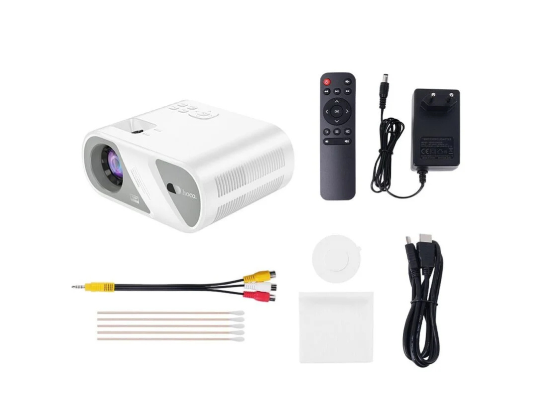HOCO DT1 Wi-Fi Bluetooth 720P Projector - HD with Wireless Streaming HOCO DT1 Wi-Fi Bluetooth 720P Projector - HD with Wireless Streaming